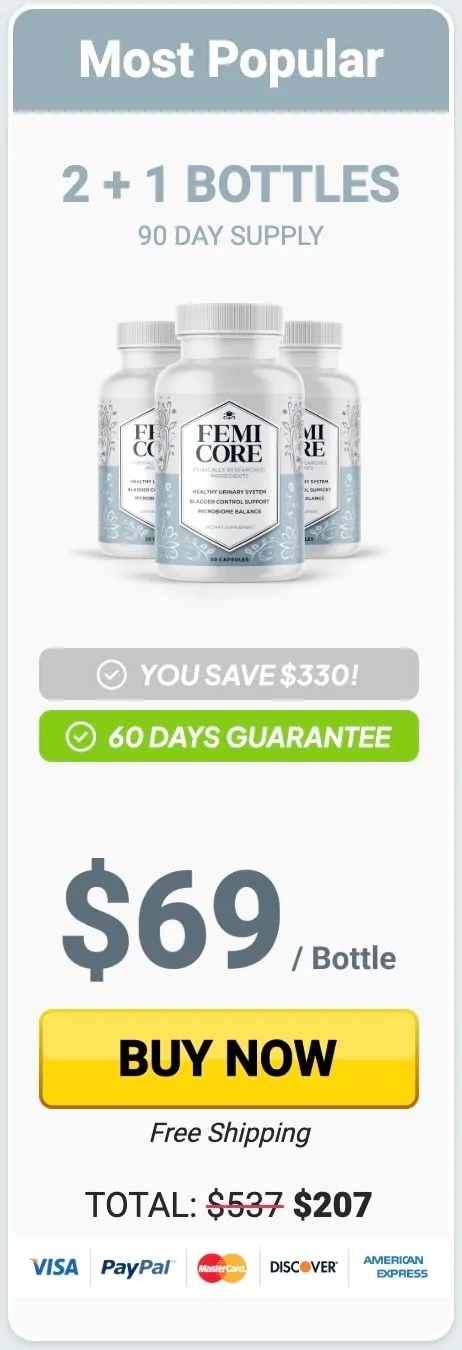 FemiCore 3 Bottles - 90 Day Supply